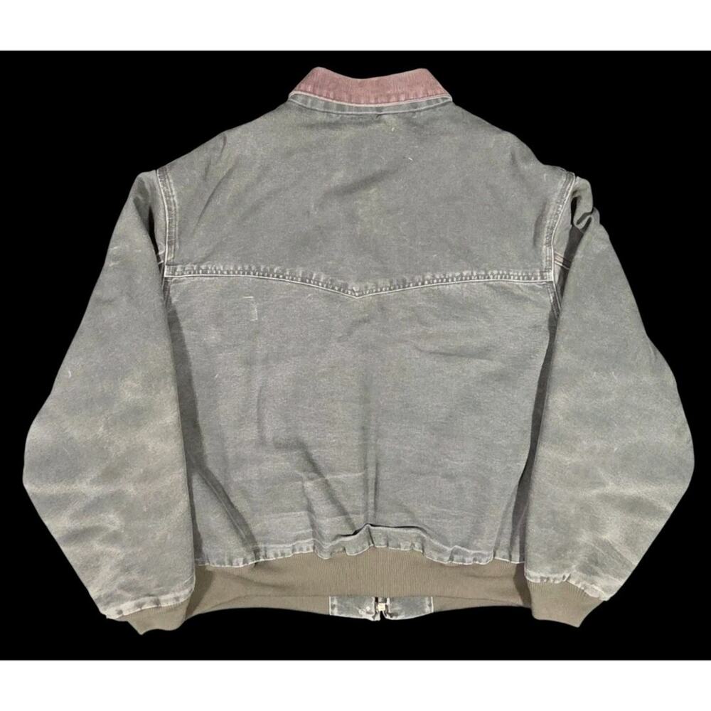 Vtg Carhartt Sante Fe Canvas Jacket J14 MOS Corduroy Collar Y2K Distressed 3XL - Picture 2 of 16